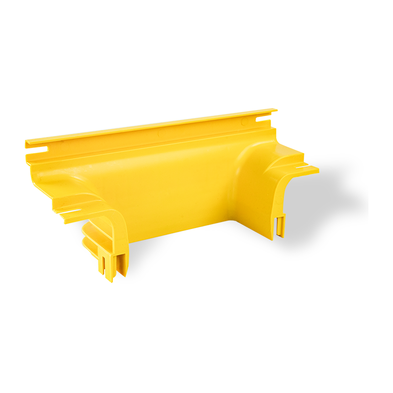 Fiber cable tray horizontal tee na may build-in connecter